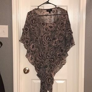 Lane Bryant shear Shirt with tie waist